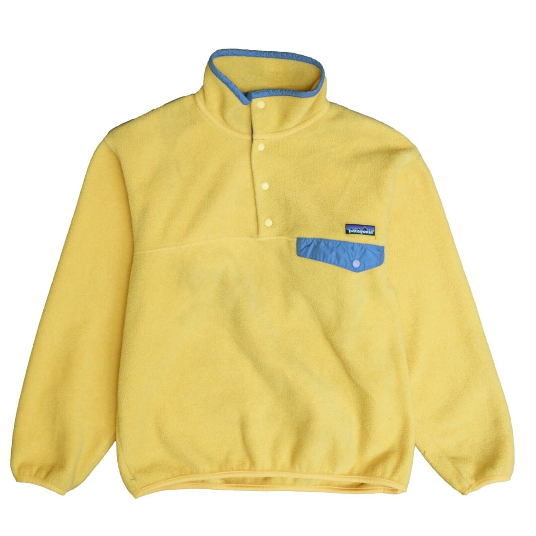 Vintage Patagonia Synchilla Snap-T Fleece Jacket Size Medium Yellow 90s