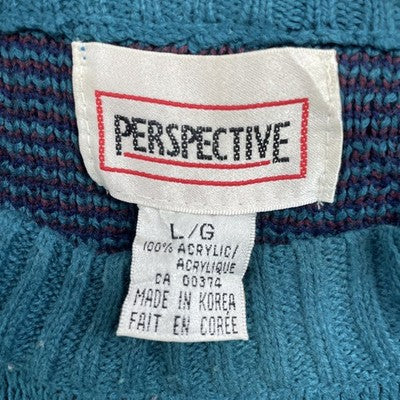 Vintage Perspective Fair Isle Crewneck Sweater Size Large