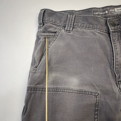 carhartt DOUBLE KNEE PANTS 30×32 Carhartt Carpenter Double Knee Work Pants Size 32 X 30 Gray