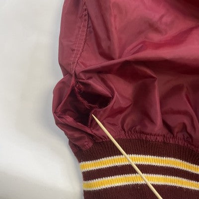 Vintage Spanjian Pasadena Minnesota Light Bomber Jacket Size 46 Burgundy 50s