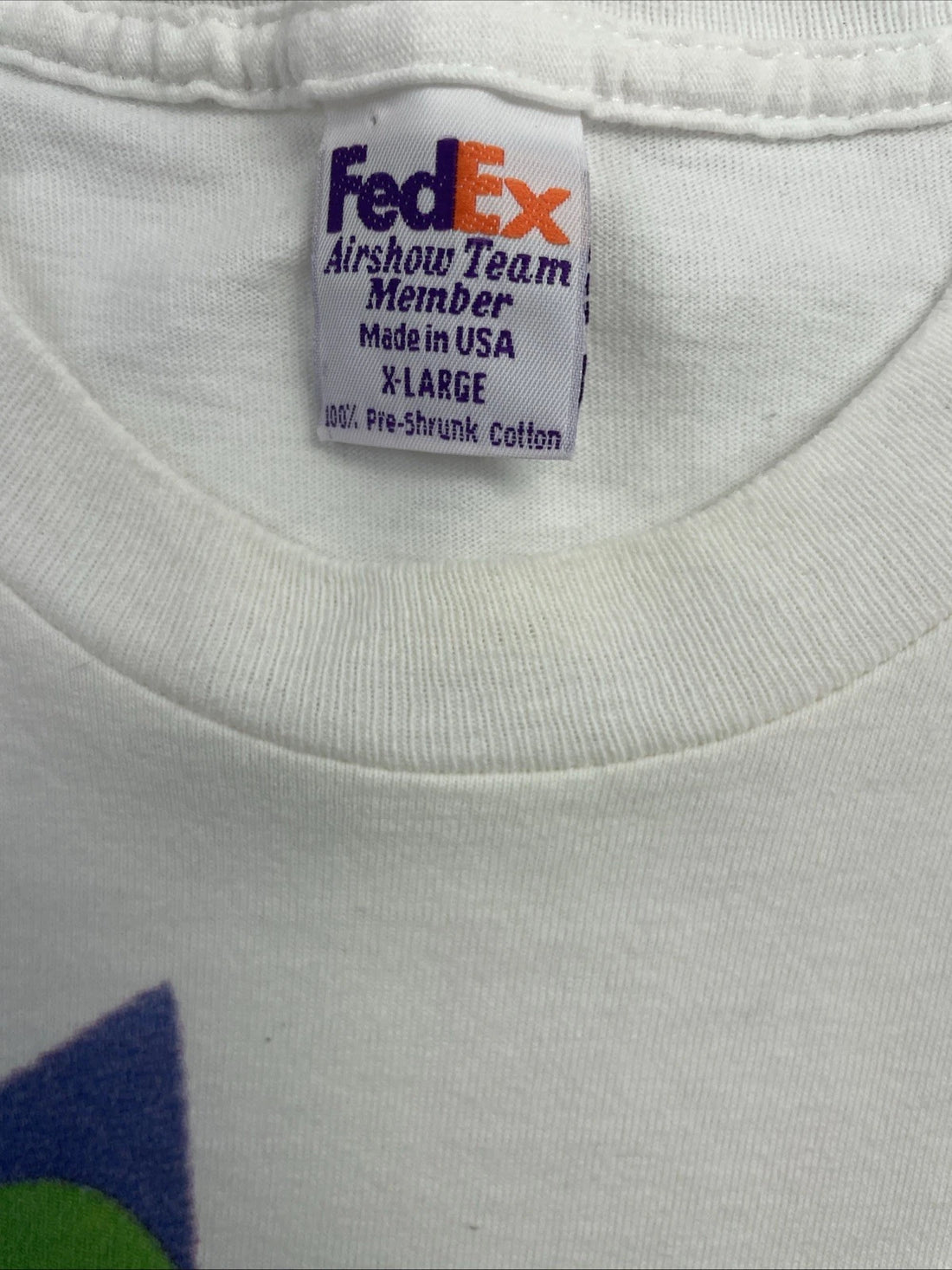 Vintage Fed Ex Air Show T-Shirt Size XL Wrap Around 1997 90s