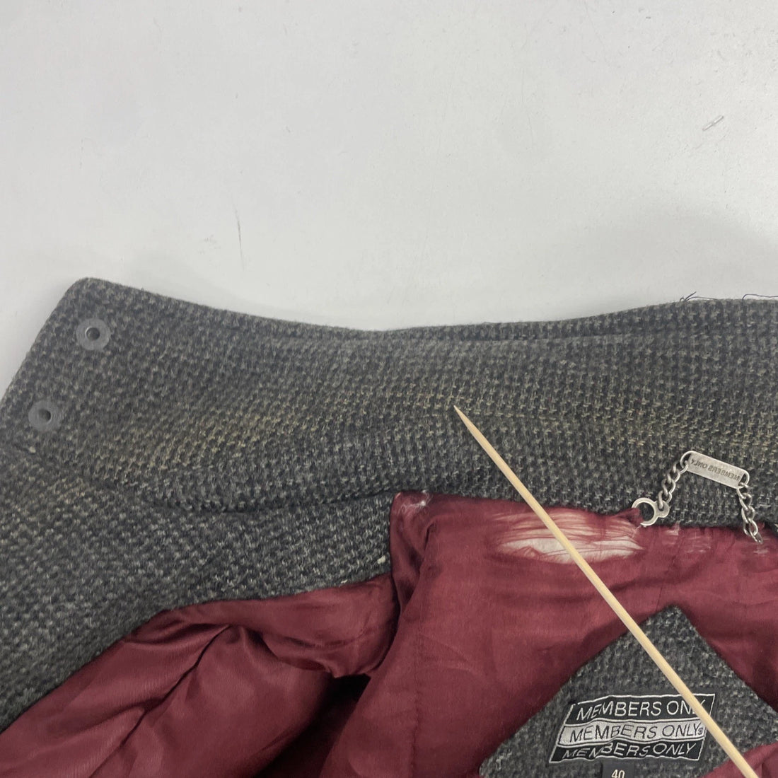 Vintage Members Only Wool Bomber Jacket Size 40