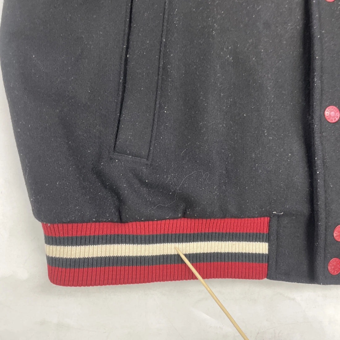 Tommy Hilfiger Jeans Leather Wool Varsity Jacket Size Medium
