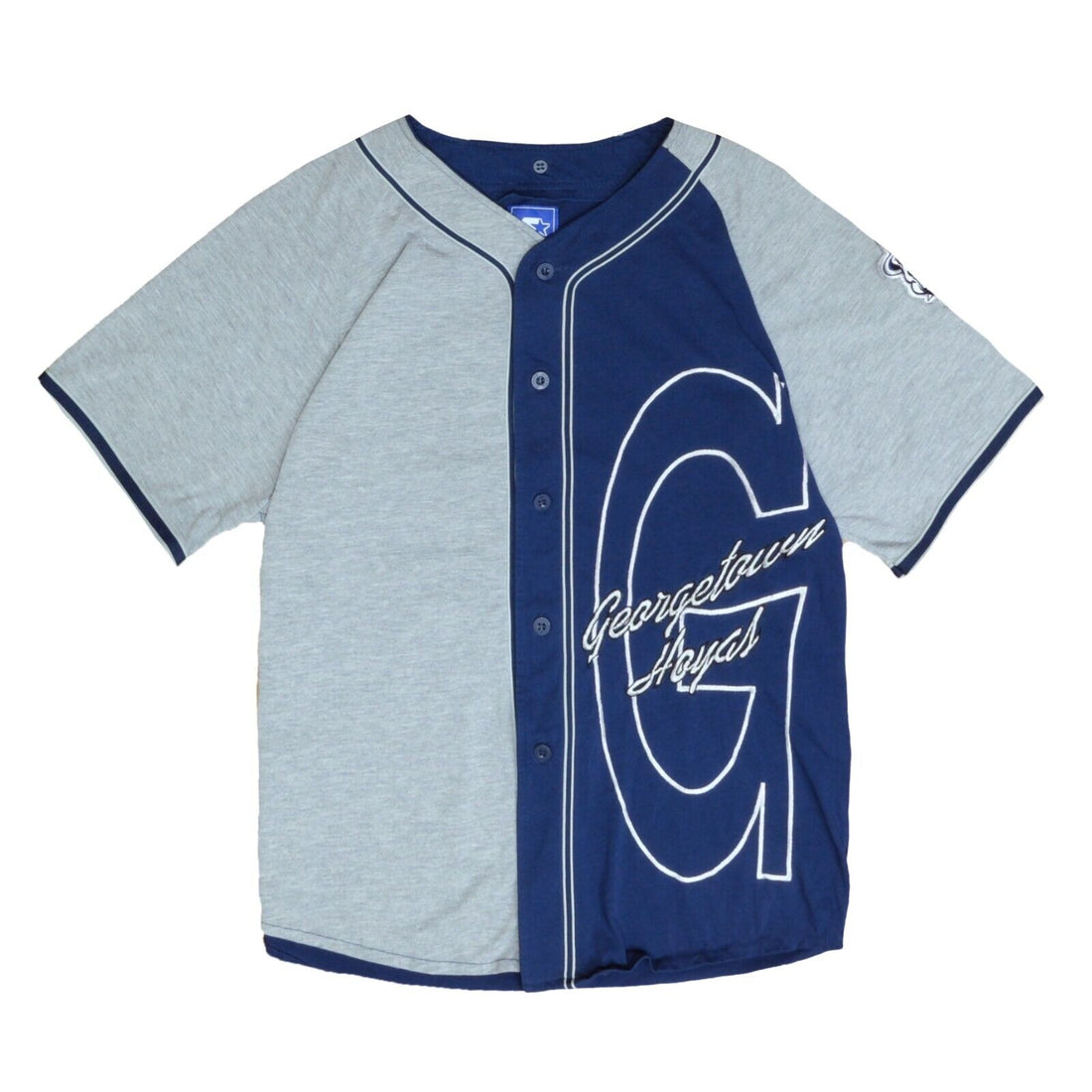 Vintage Georgetown Hoyas Starter Baseball Jersey Size Medium 90s