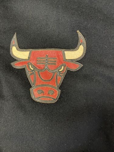 Vintage Chicago Bulls Jeff Hamilton Leather Wool Varsity Jacket Medium 90s NBA