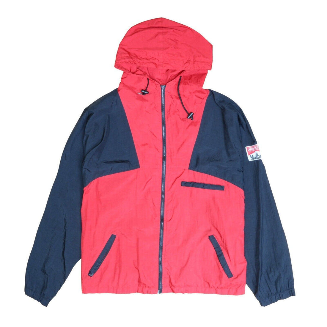 Vintage Marlboro Windbreaker Light Jacket Size Large Red Cigarette 90s
