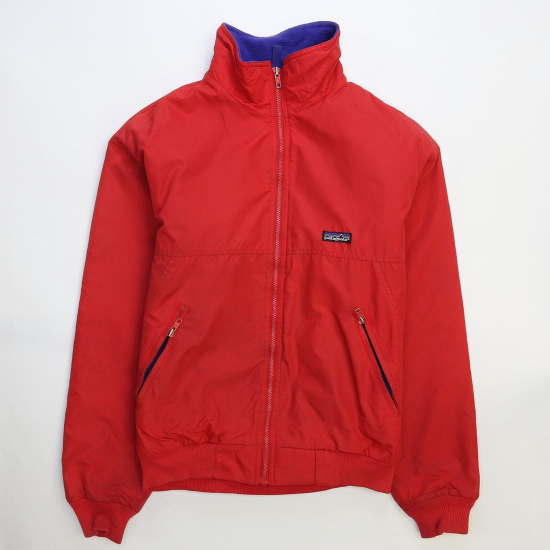 Vintage Patagonia Fleece Lined Bomber Jacket Size Medium Red