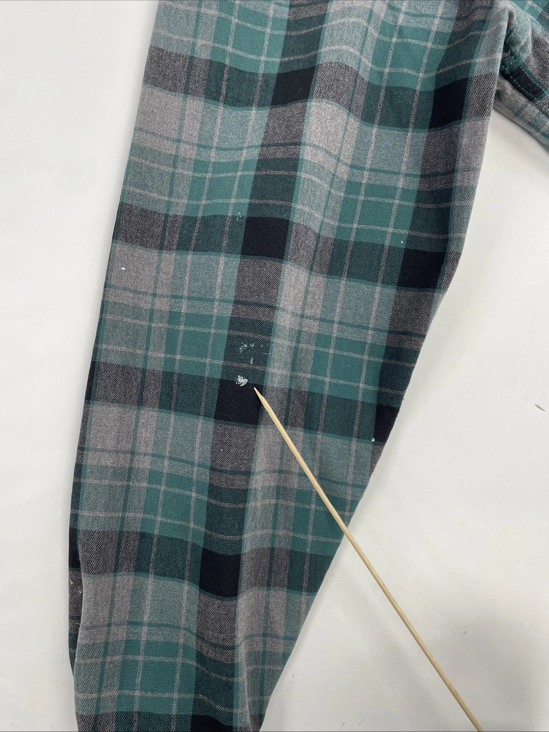 L.L. Bean Button Up Shirt Size Large Green Plaid