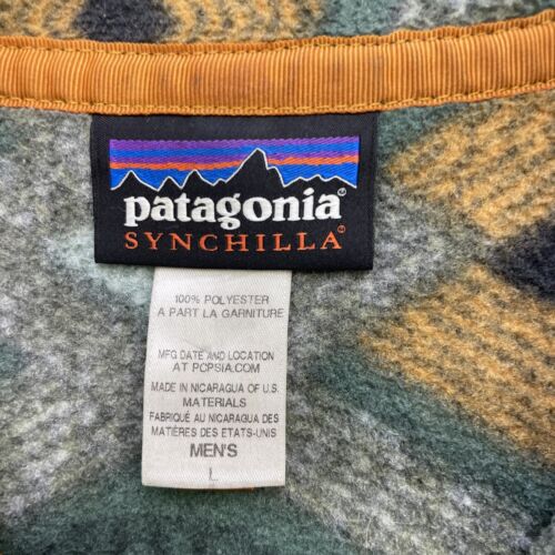 Patagonia Slowfoot Synchilla Snap T Fleece Jacket Size Large