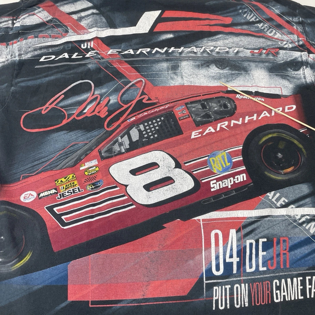 Vintage Dale Earnhardt Jr. Racing T-Shirt Size Large All Over Print NASCAR