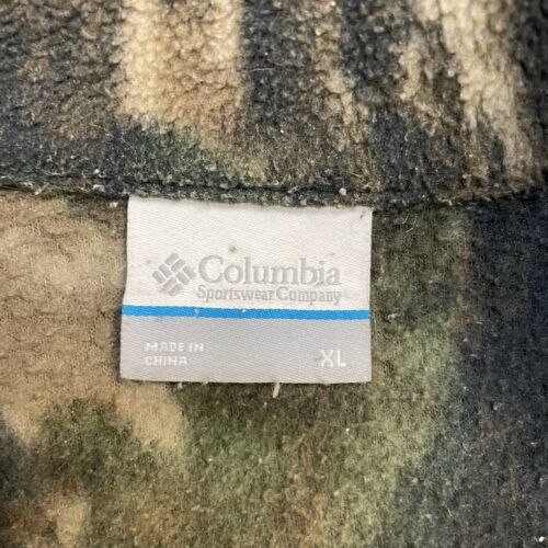 Columbia Camo Fleece Jacket Size XL Camouflage