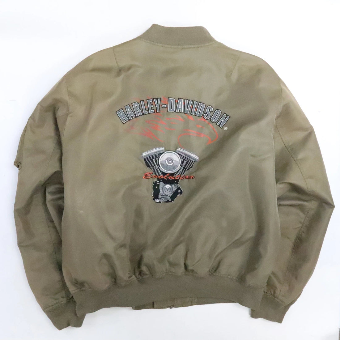 Harley Davidson Motorcycles Engine Bomber Jacket Size 2XL Embroidered