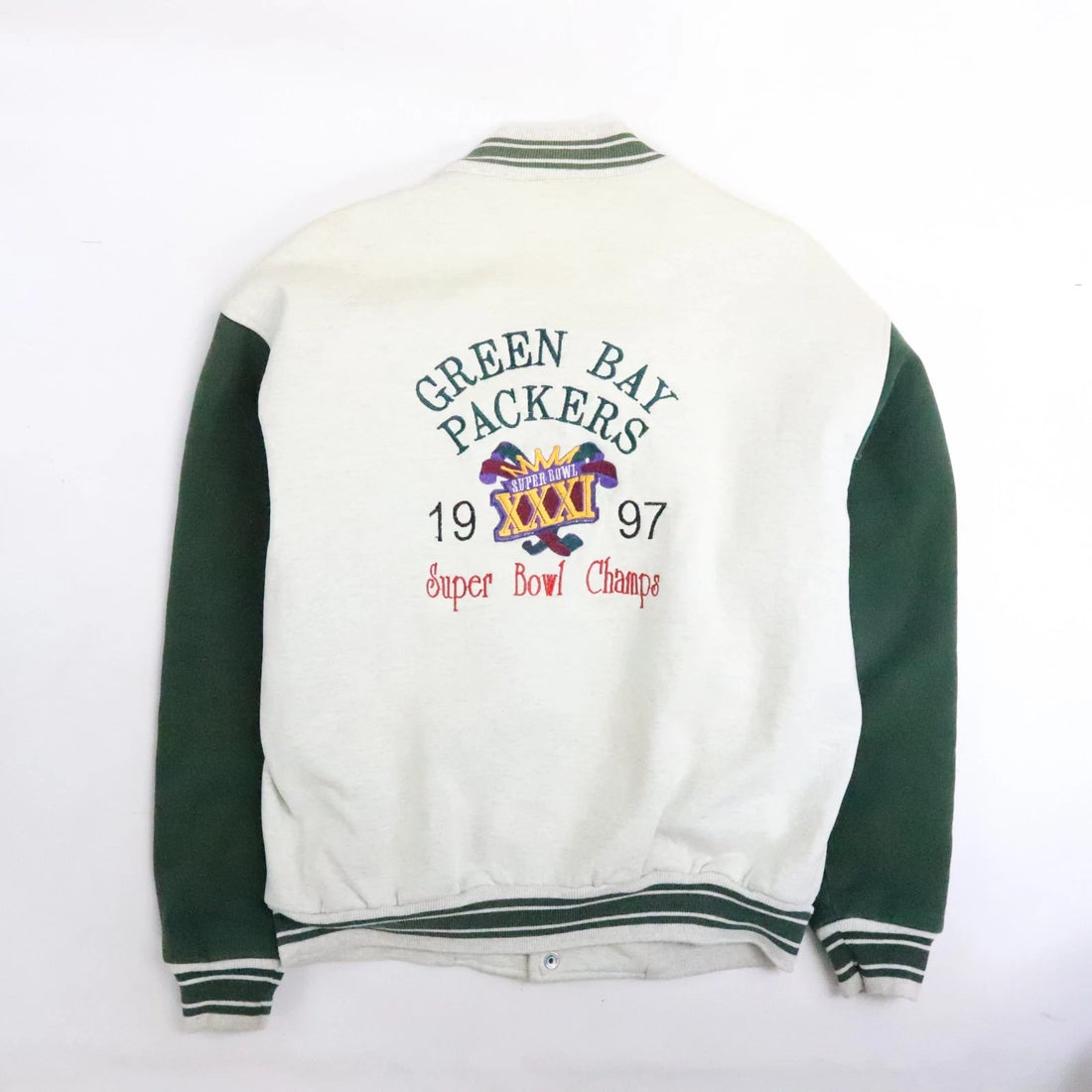 Vintage Green Bay Packers Super Bowl XXXI Champs Varsity Bomber Jacket XL NFL