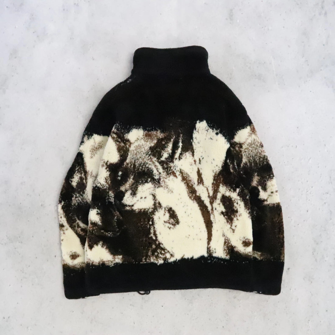 Vintage Wolf Fleece Jacket Size Medium