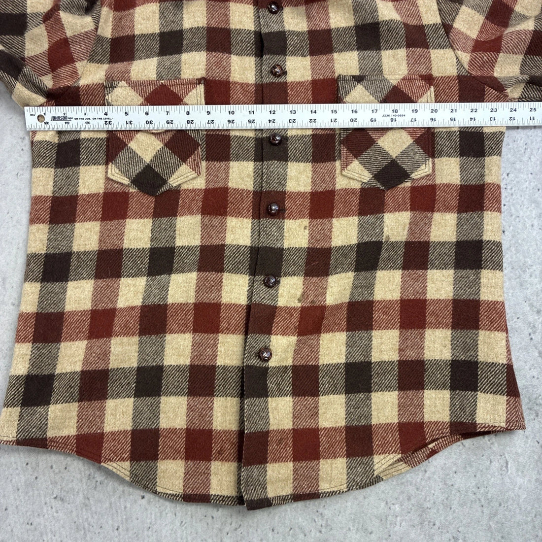 Vintage Wool Button Up Shirt Size XL