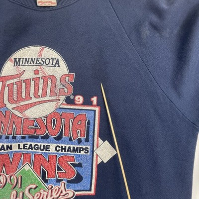 Vintage Minnesota Twins AL Champions Sweatshirt XL 1991 90s MLB