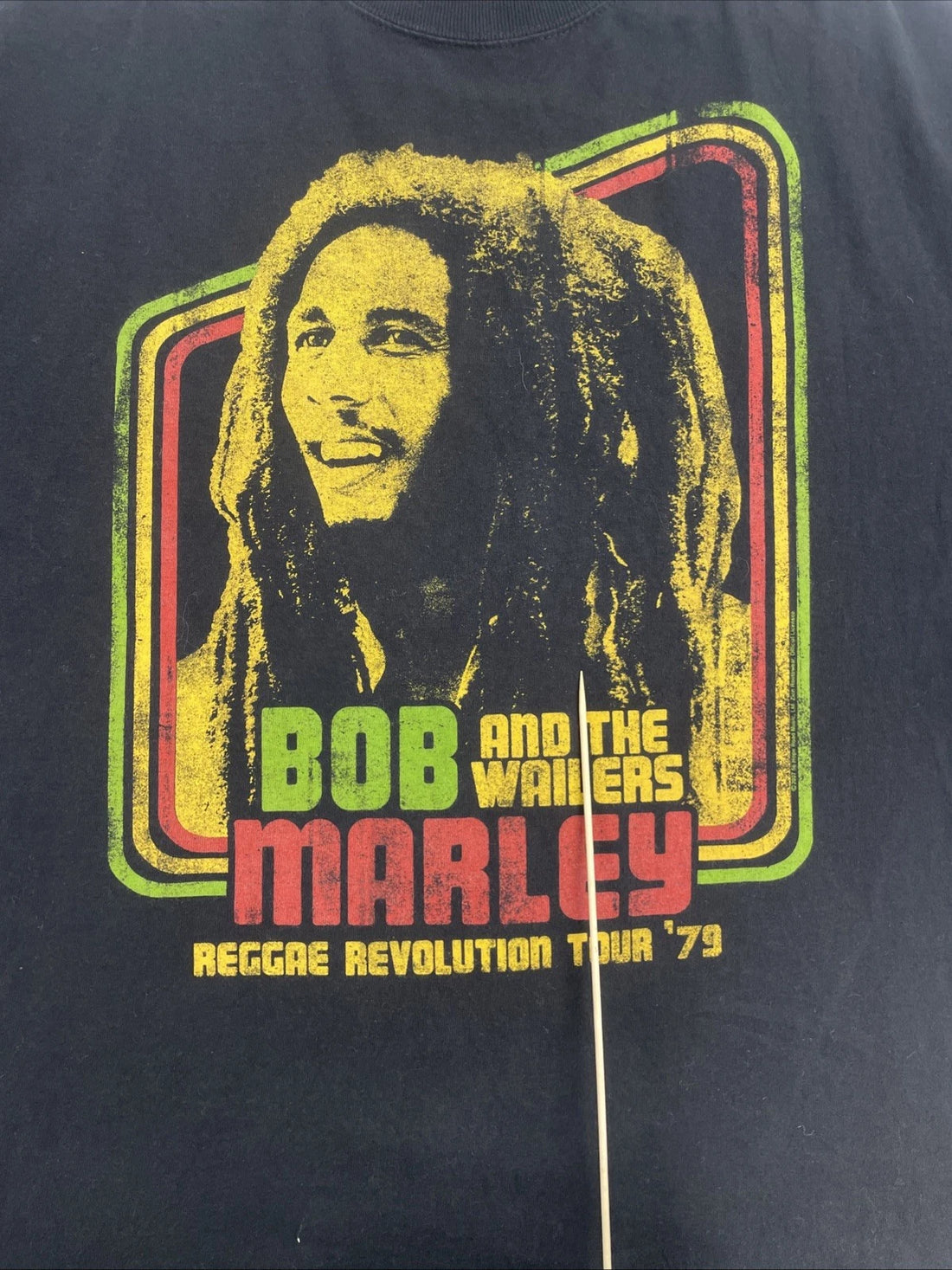 Vintage Bob Marley And The Wailers Tour T-Shirt Size Large Black Reggae Jamaica
