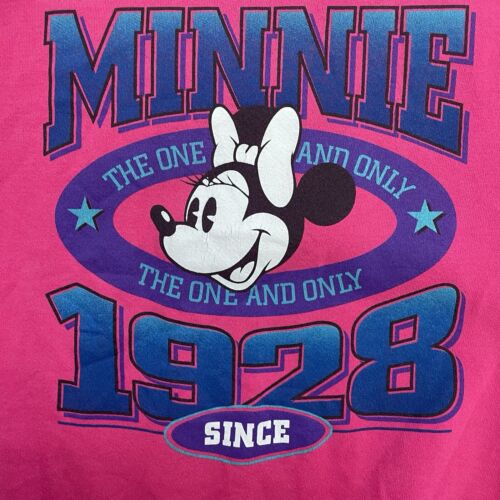 Vintage Minnie Mouse Sweatshirt Size Medium Pink Disney 90s