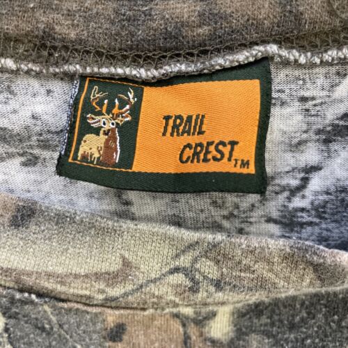 Vintage Trail Crest Tree Camo Pocket T-Shirt Size Large Camouflage