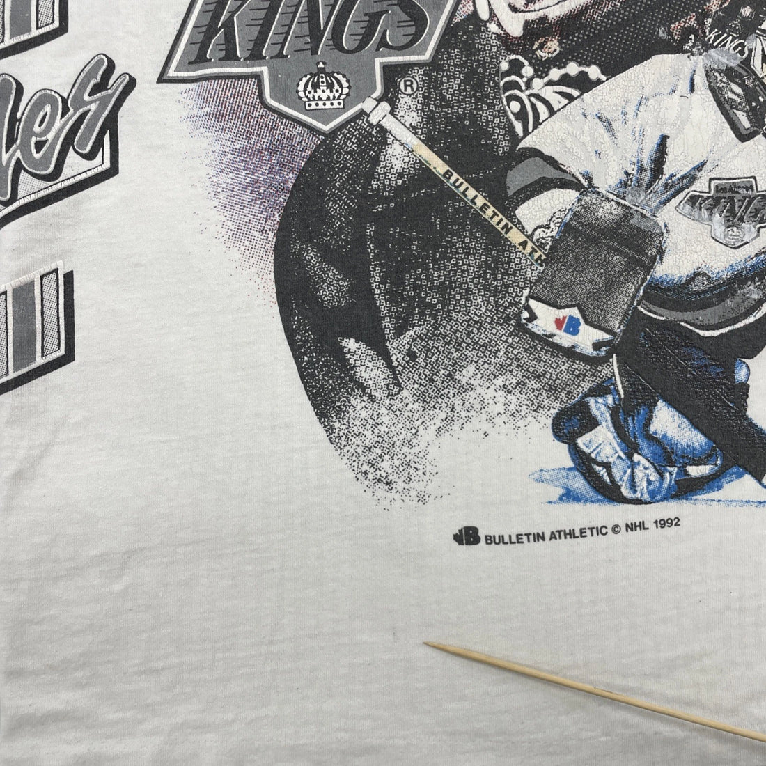 Vintage Los Angeles Kings Bulletin Athletic T-Shirt XL All Over Print 90s NHL