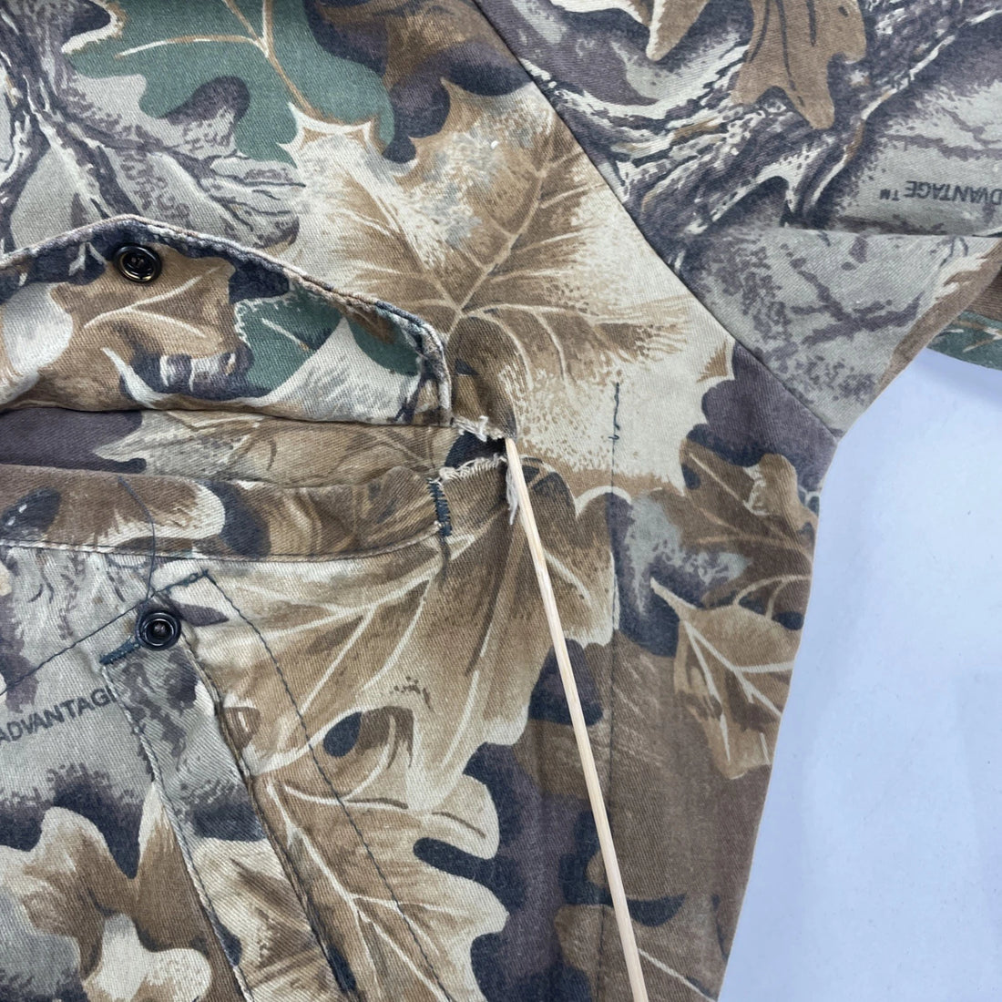 Vintage Advantage Camo Bomber Jacket Size XL