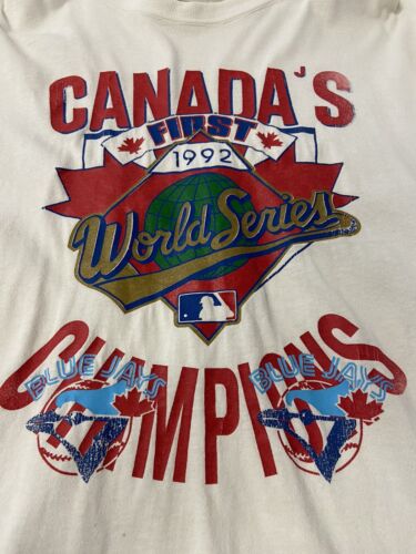 Vintage Toronto Blue Jays World Series Champions T-Shirt Medium 1992 90s MLB