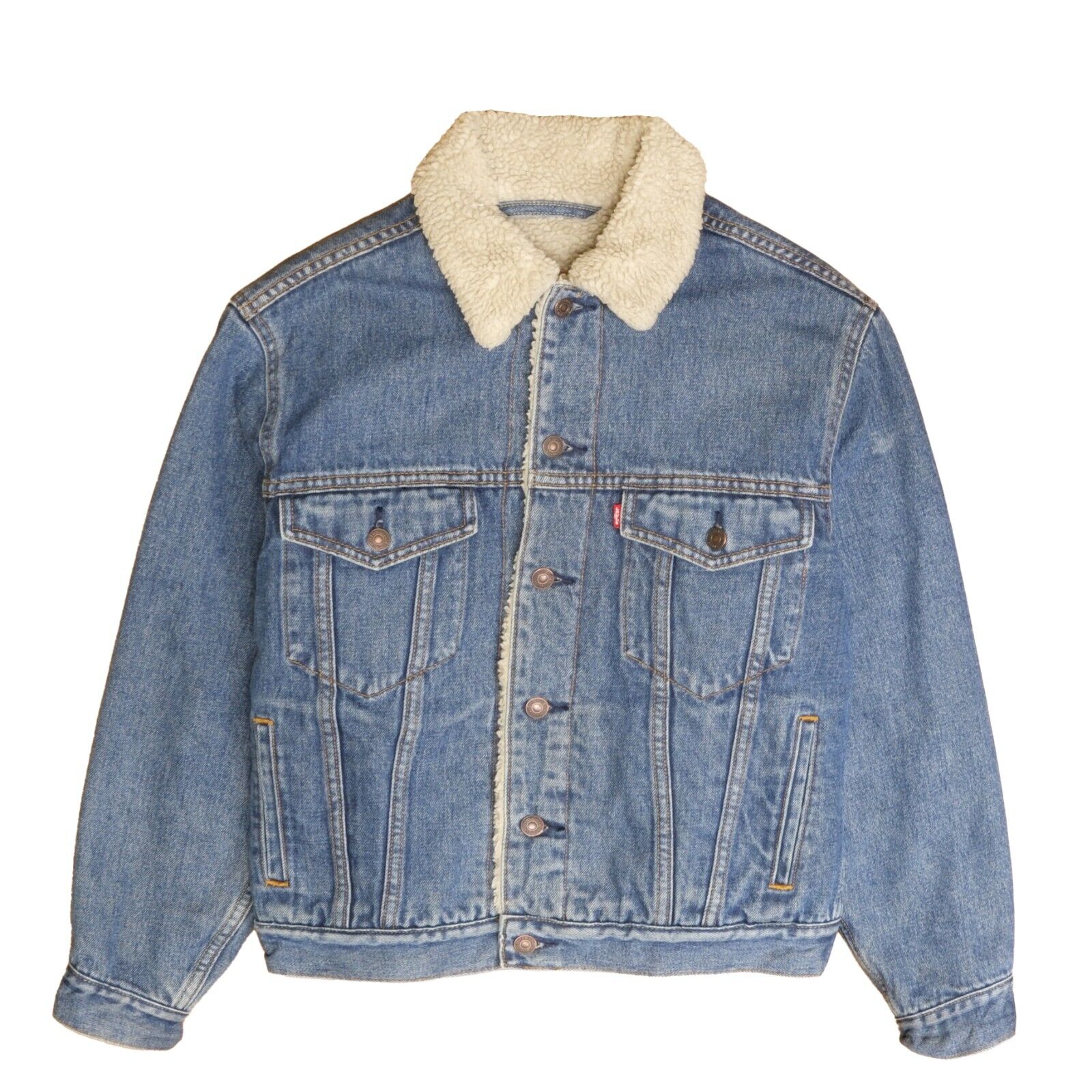 Levi's sherpa trucker jacket blue on sale