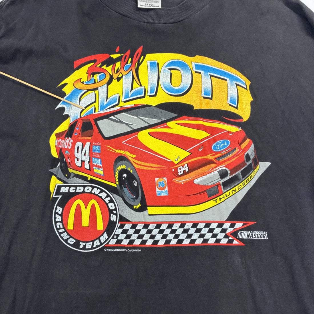 Vintage Bill Elliott McDonald's Racing T-Shirt Size XL 1995 90s NASCAR