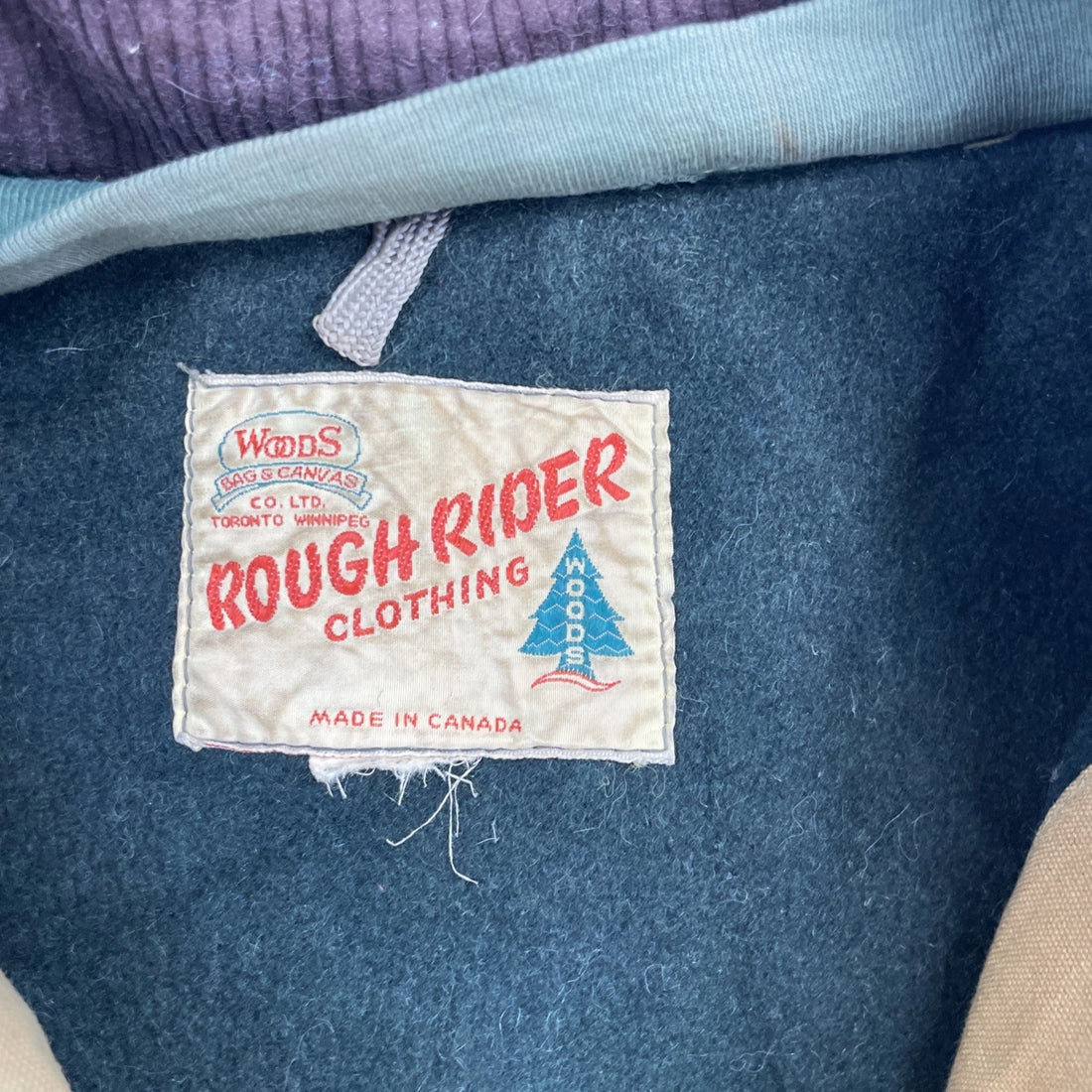 Vintage Rough Rider Hunting Field Coat Jacket Size 44 Wool Lined