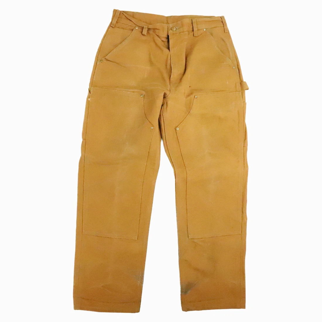 Carhartt Canvas Carpenter Double Knee Work Pants Size 34 X 30 B01 BRN