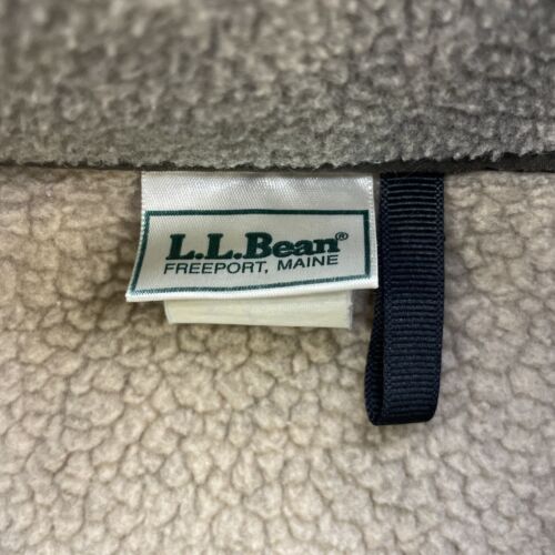 Vintage L.L. Bean Fleece Jacket Size XL Beige