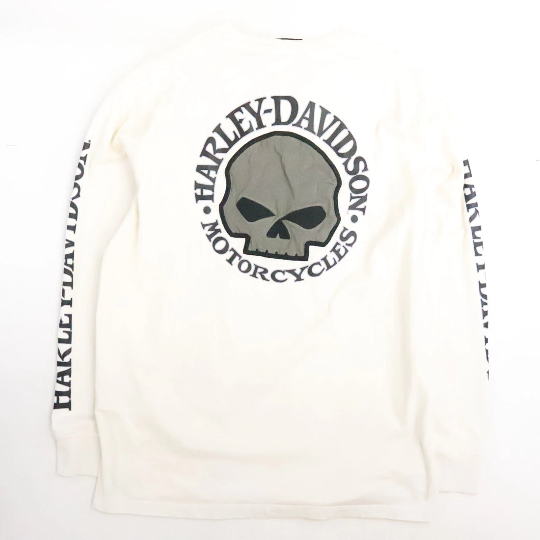 Harley Davidson Motorcycles Skull Long Sleeve T-Shirt Size Large