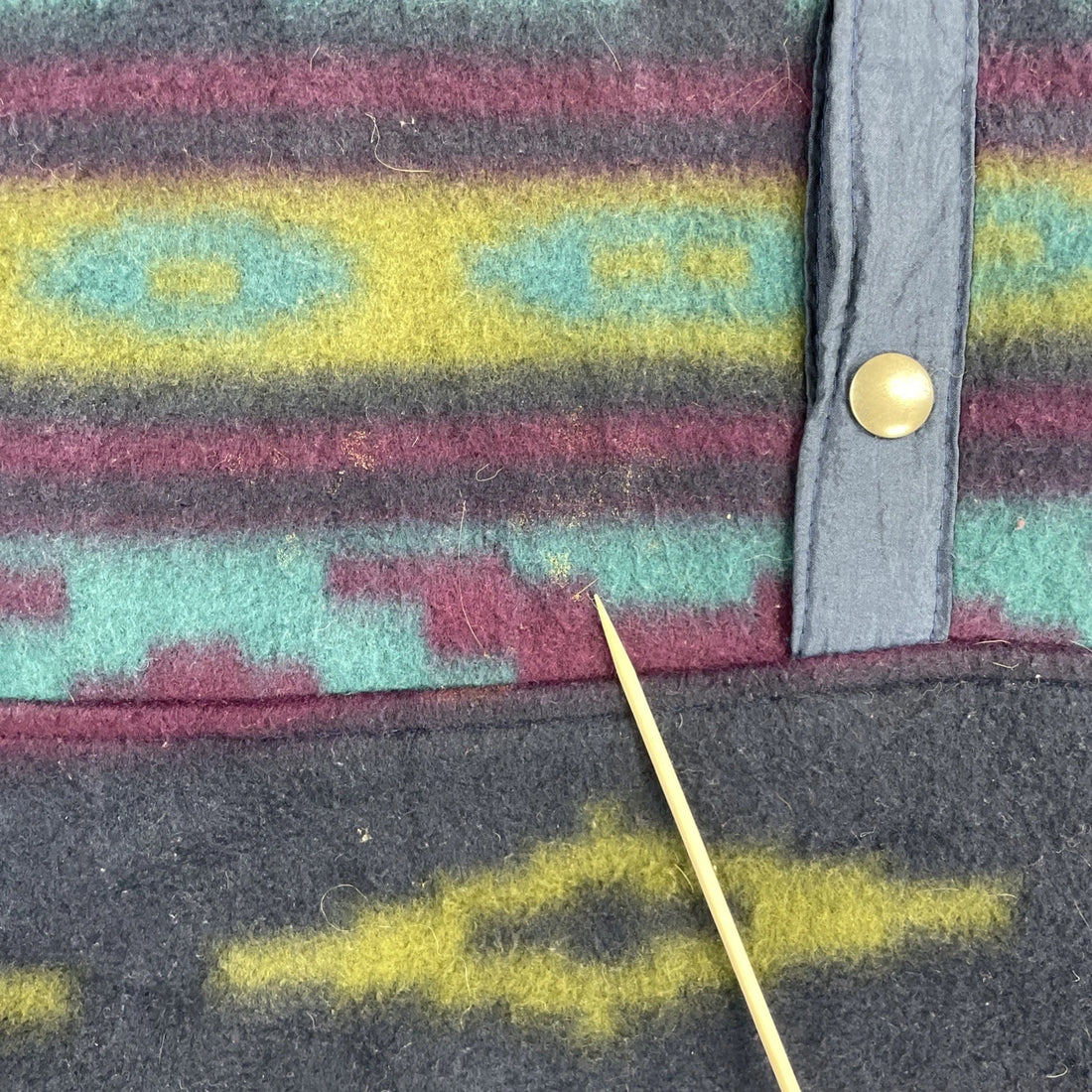 Vintage Arctic Image Fleece Jacket Size 2XL Western Aztec