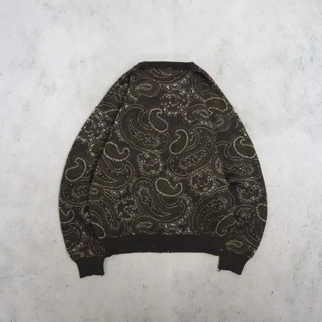 Paisley Knit Crewneck Sweater Size Medium