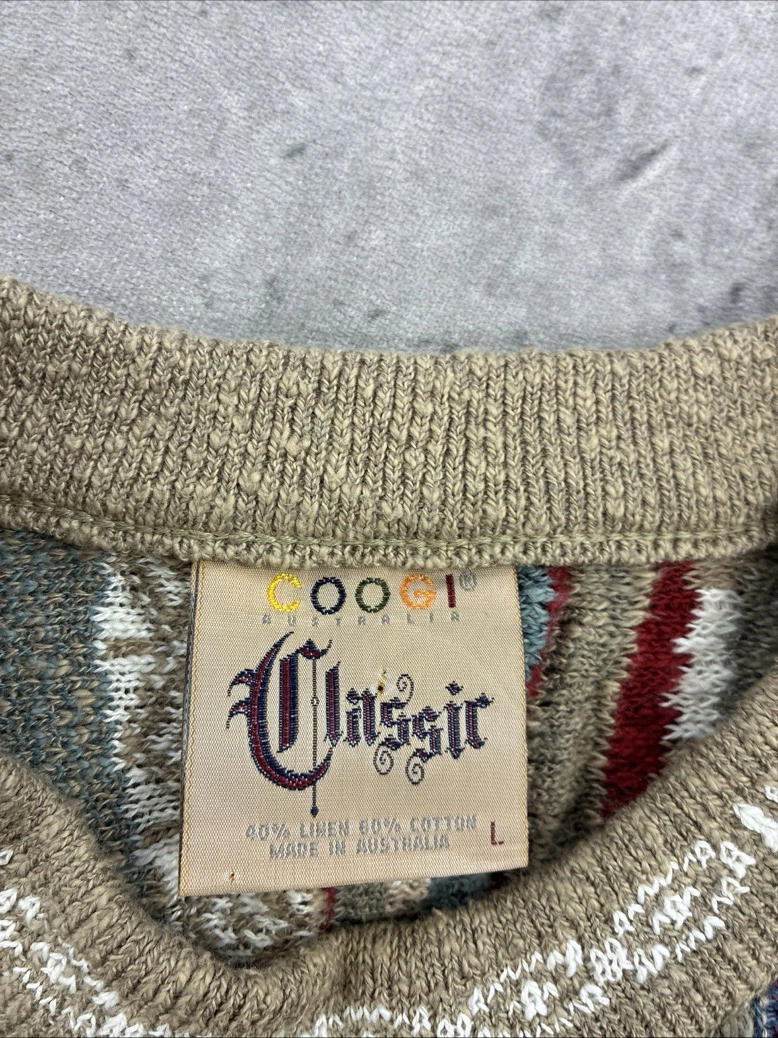 Coogi Classic 3D Knit Crewneck Sweater Size Large