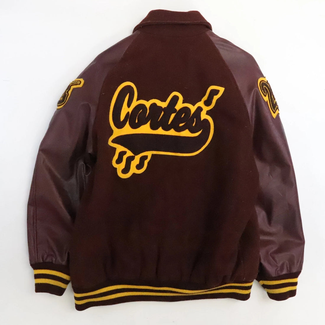 Cortes Orchestra Leather Wool Varsity Jacket Size Medium 2009