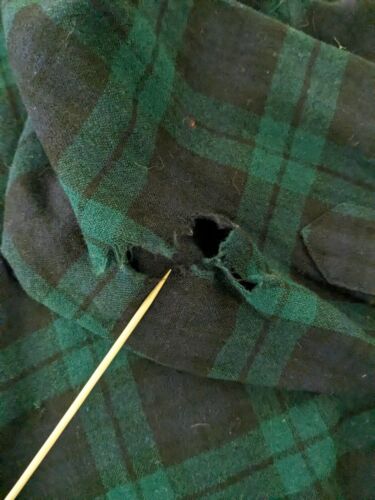 Vintage Pendleton Wool Lodge Button Up Shirt Size Large Blackwatch Tartan