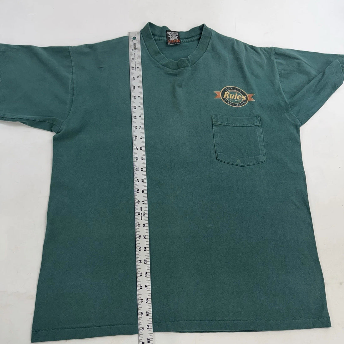 Vintage Harley Davidson Rules Pocket T-Shirt Size Large Polar Bear 90s