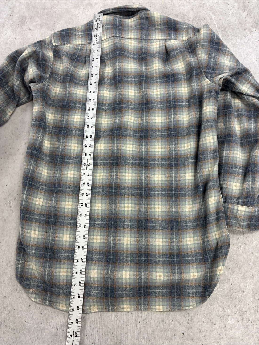 Vintage Pendleton Wool Field Button Up Shirt Size 15 1/2
