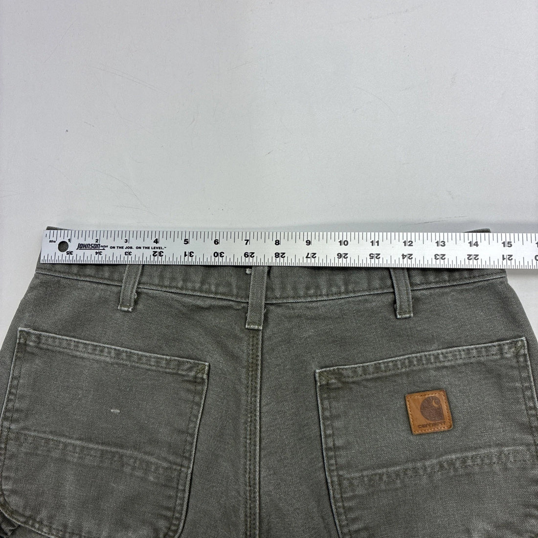 Carhartt Canvas Carpenter Work Pants Size 33 X 34 Green
