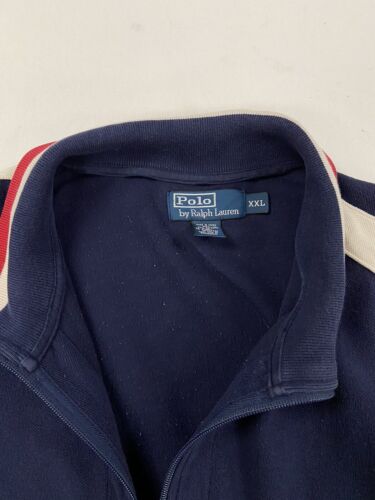 Vintage Polo Ralph Lauren Track Jacket Size 2XL Blue Embroidered 90s