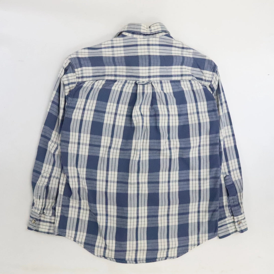 Eddie Bauer McKinley Cloth Button Up Shirt Size Medium Blue Plaid