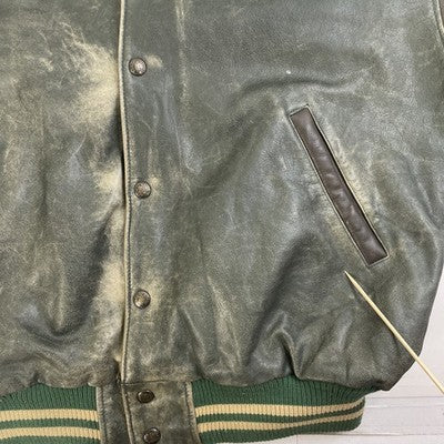 Vintage Thomson Kernaghan Roots Canada Leather Varsity Jacket Size XL