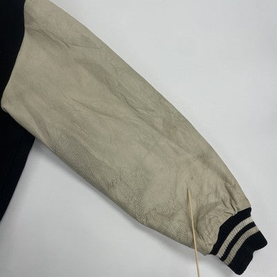 Vintage Miller Genuine Draft Football Leather Wool Varsity Jacket XL Beer Promo