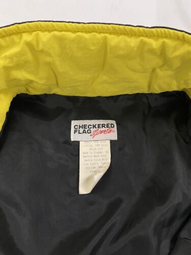 Vintage Cat Racing Ward Burton Windbreaker Jacket Size XL Black NASCAR