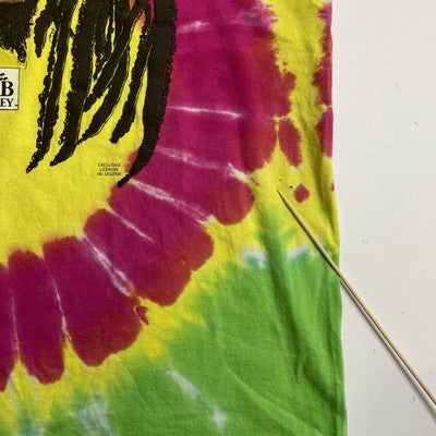 Vintage Bob Marley Tie Dye T-Shirt Size Large Reggae 90s