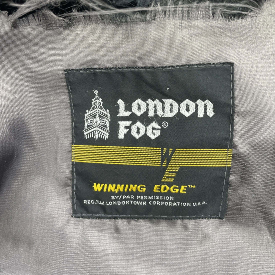 Vintage London Fog Leather Bomber Jacket Size XL Black