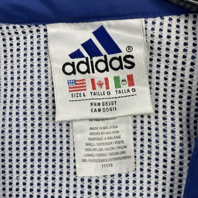 Vintage Adidas Windbreaker Light Jacket Size Large Blue