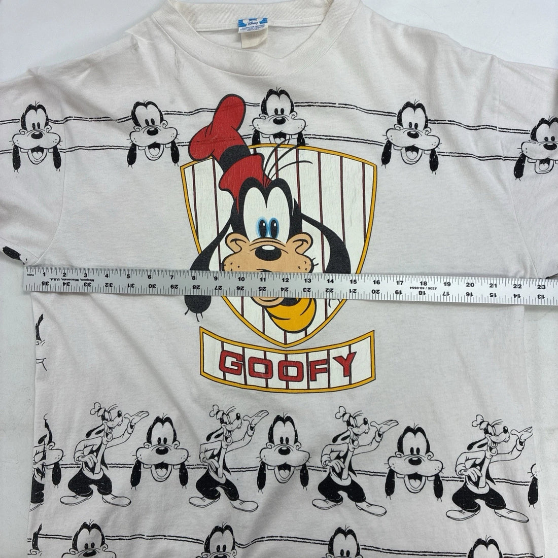 Vintage Goofy Disney Long Sleeve T-Shirt Size XL All Over Print AOP 90s