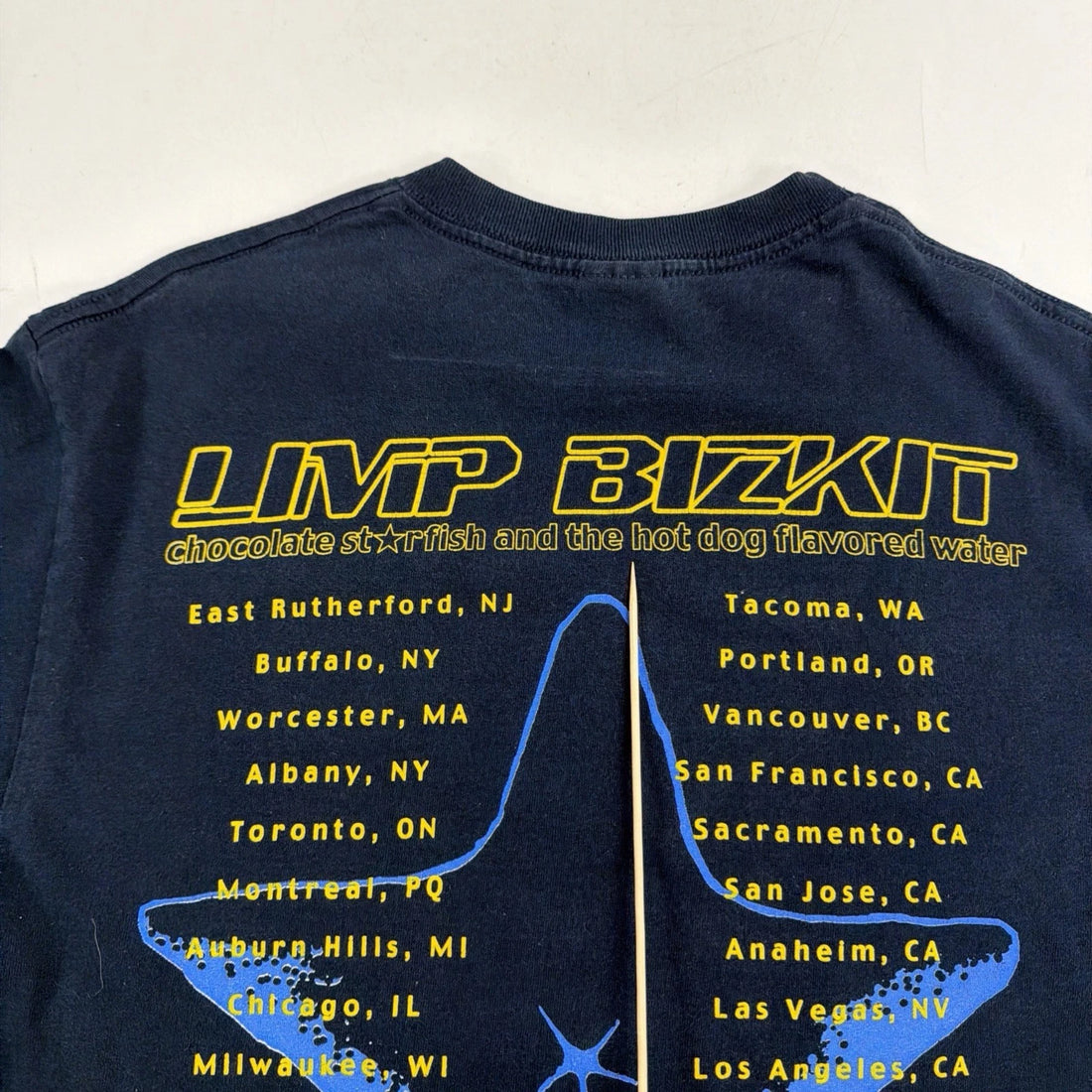 Vintage Limp Bizkit Chocolate Starfish Tour T-Shirt Size Medium Band Tee 2000